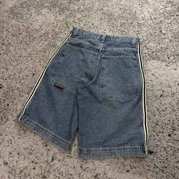 Pantalones cortos vaqueros Jnco de pierna ancha y holgados con rayas Skunk de los años 90