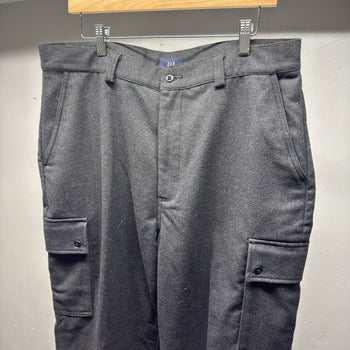 2001 Y2K Gap Wide Leg Wool Cargo Trouser Pants