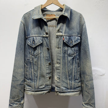 Vintage 1980s Levi's Faded Distressed Denim Trucker Jacket