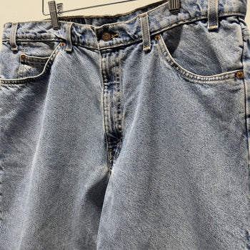 Vintage 1990s Levi's 550 Orange Tab Denim Shorts Grunge Faded