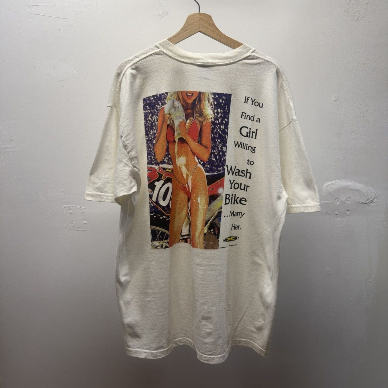 Vintage 2000s Wash Your Bike Girl Tee