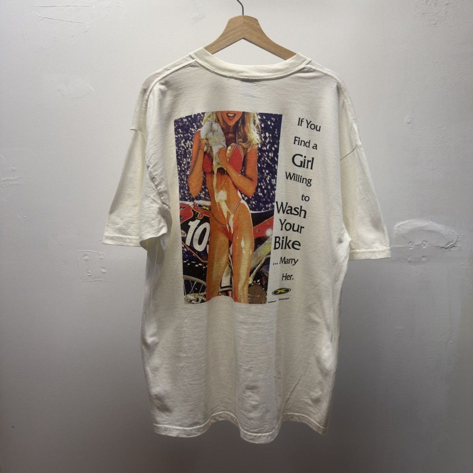 Vintage 2000s Wash Your Bike Girl Tee