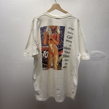 Vintage 2000s Wash Your Bike Girl Tee