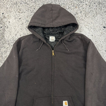 1990s CARHARTT THRASHED FADED LINED HEAVYWEIGHT ZIP UP