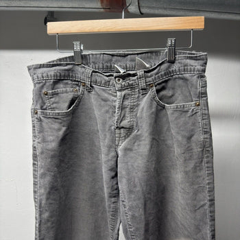 2000s Low Rise Thrashed Faded Distressed Corduroy Pants