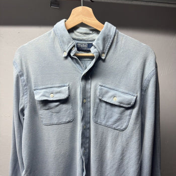 Polo Ralph Lauren Indigo Chambray Knit Work Shirt