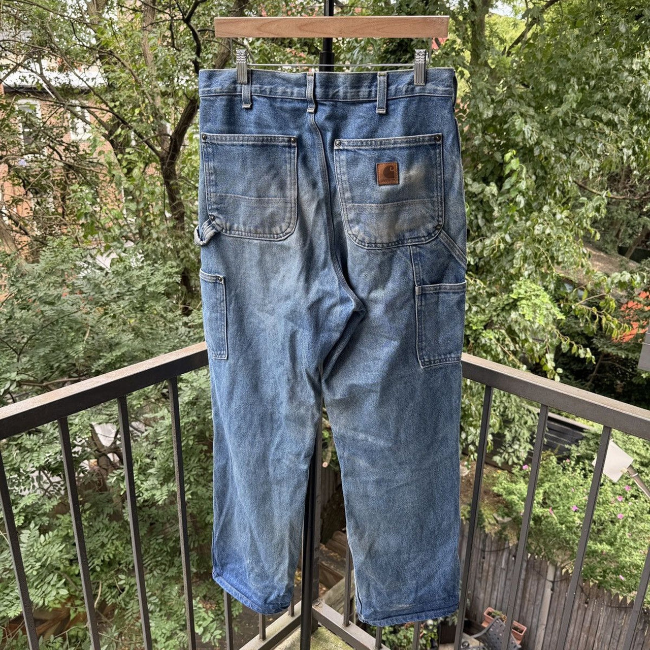2000s Carhartt Denim Double Knee Pants Thrashed Faded