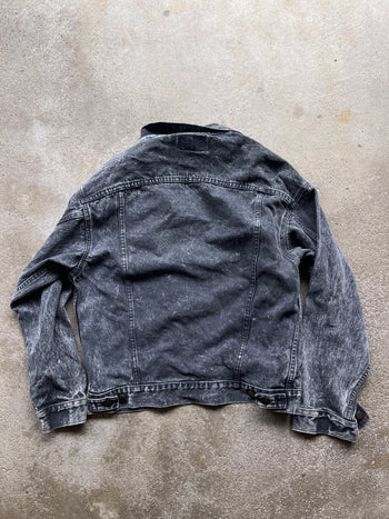 1990S LEVI’S BLACK STONE WASHED DENIM TRUCKER JACKET