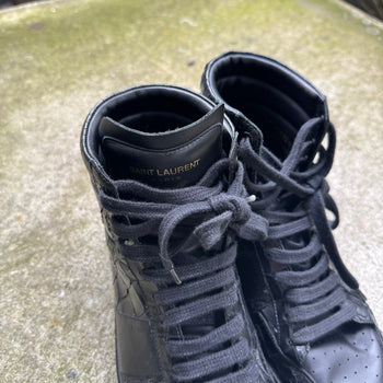 Saint Laurent Paris 2015 Hedi Slimane SL10H Embossed Crocodile Leather High Top