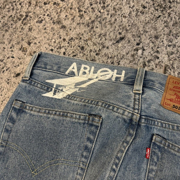 Denim Tears Virgil Abloh Embroidered Levi's 501 Jeans