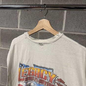 2000s Harley Davidson Thrashed Faded Distressed Tank