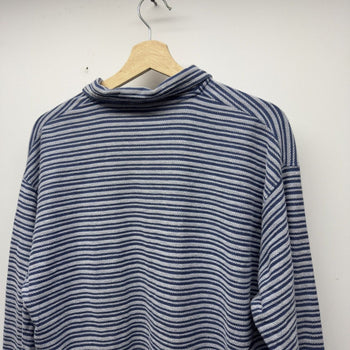 Vintage 2000s Faded Glory Striped Faded Distressed Zip Shirt