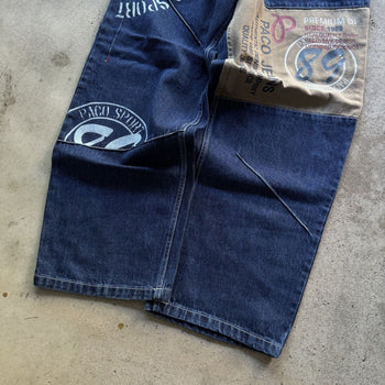 1990s/2000s Y2K PACO JEANS BAGGY PATCH DENIM SKATER JEANS