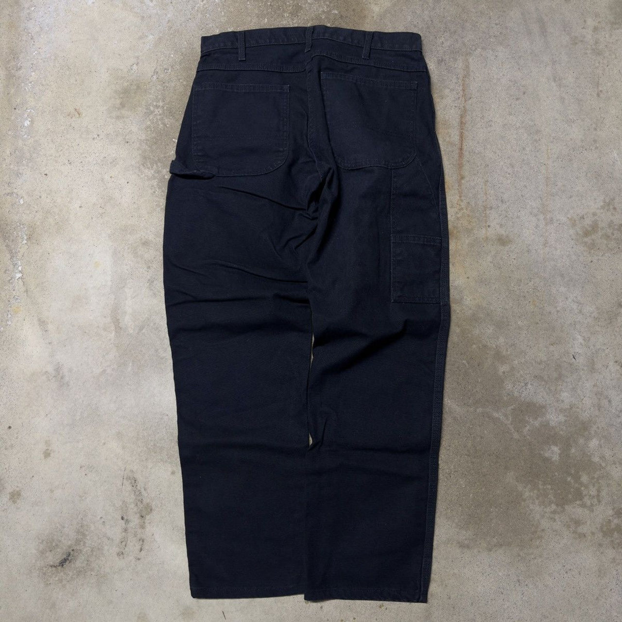 Pantalones de carpintero holgados de lona negra Dickies de los años 2000