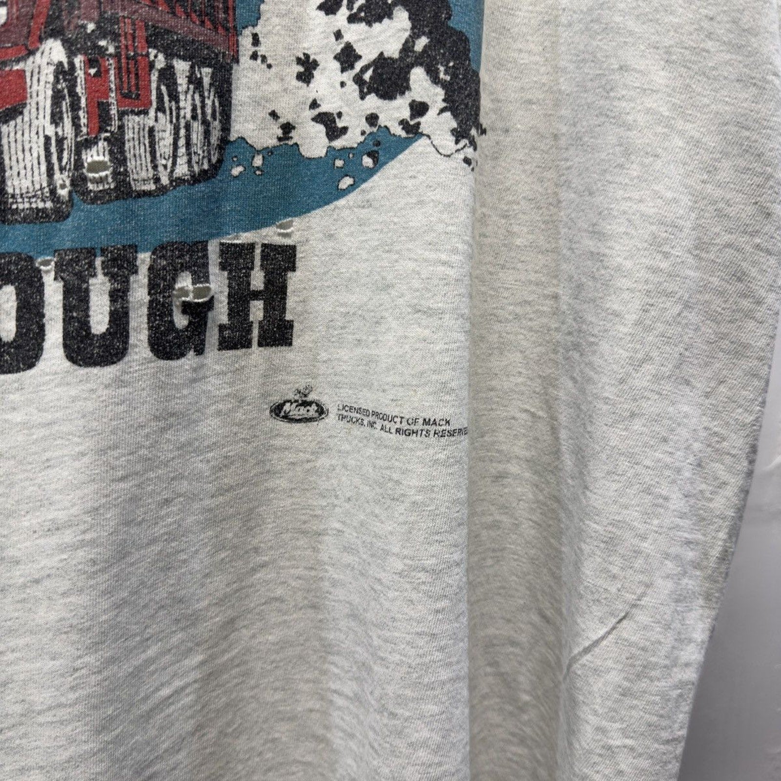 Vintage 1990s Mack Tough Faded Distressed Tee