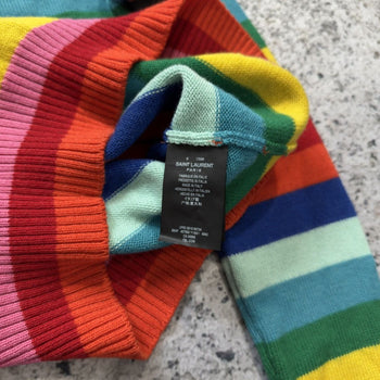 Saint Laurent Paris Hedi Slimane AW15 Rainbow Stripe Sweater