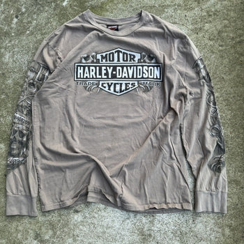 HARLEY DAVIDSON PLAYA DEL CARMEN MEXICO SKULLS LONGSLEEVE