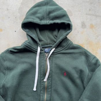 1990S/2000S POLO RALPH LAUREN HEAVYWEIGHT ZIP UP HOODIE