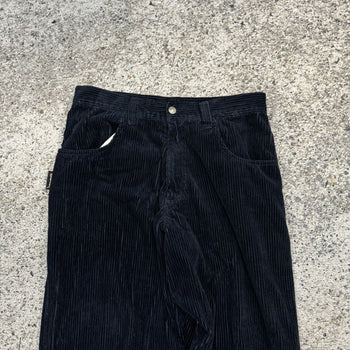 1990S INTERSTATE BAGGY WIDE LEG NAVY CORDUROY SKATER PANTS