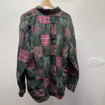Vintage 1990s Tommy Hilfiger Patchwork Plaid Flannel Shirt