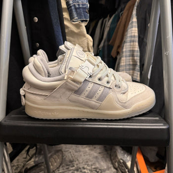 BAD BUNNY ADIDAS FORUM BUCKLE LOW WHITE SHOES