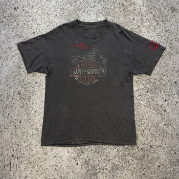1990s Harley Davidson Thrashed Faded Washed Tee