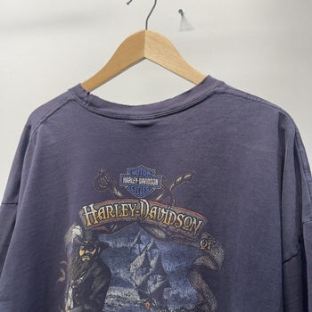 Vintage 2000s Harley Davidson Faded Distressed Skull Tee
