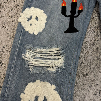 Denim Tears Virgil Abloh Embroidered Levi's 501 Jeans