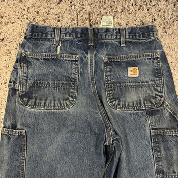 2000S THRASHED FADED CARHARTT DENIM WORKWEAR JEANS