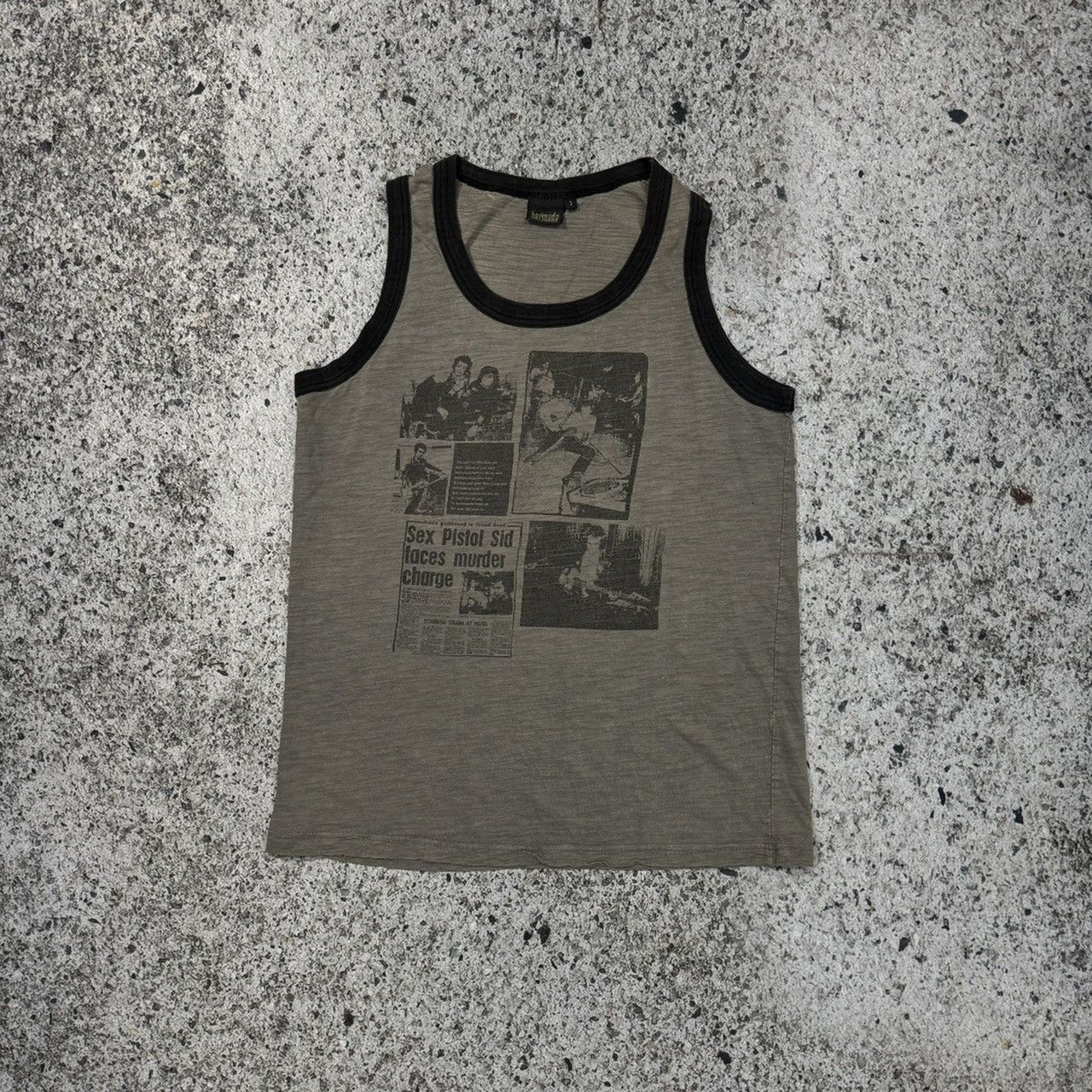 FADED SEX PISTOLS MURDER RIBBED TANK