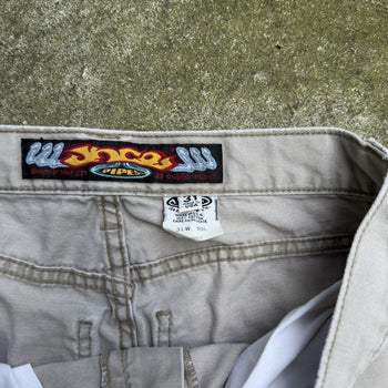 1990s JNCO JEANS PIPES 179 BURNING HOT BAGGY KHAKI PANTS