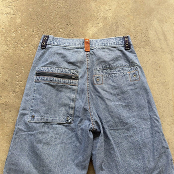 1990S/2000S Y2K PACO JEANS BAGGY DENIM FADED SKATER JEAN SHORTS