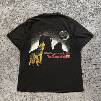 1990年代 マルボロ シガレット コヨーテ ブラフ ポケットTシャツ スラッシュド フェード