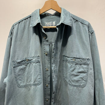 Vintage 1990s Faded Distressed Work Shirt