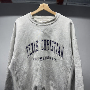 1990s Thrashed Distressed Texas Christian Sweatshirt
