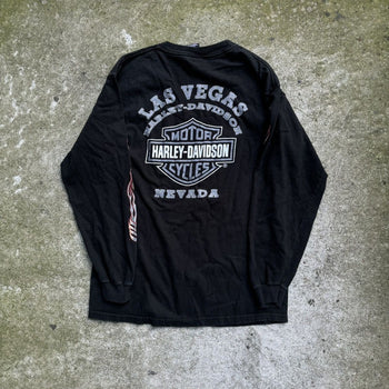 2000s HARLEY DAVIDSON METAL EAGLE VEGAS FLAME LONGSLEEVE