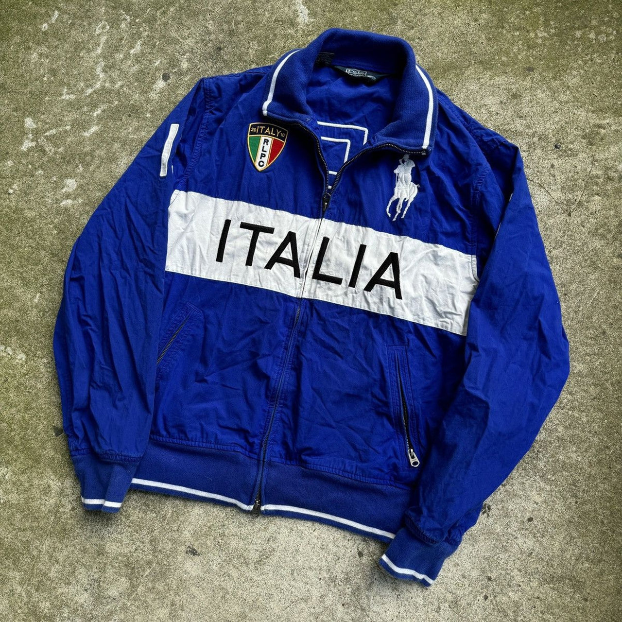 2000s POLO RALPH LAUREN ITALIA ITALY ZIP UP LIGHT JACKET