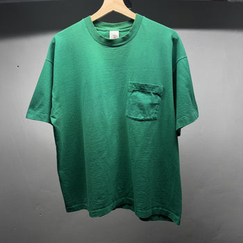 1990s Faded Green Blank Pocket Tee