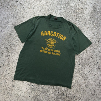 Camiseta descolorida de la Unidad de Narcóticos de Chicago de los años 90
