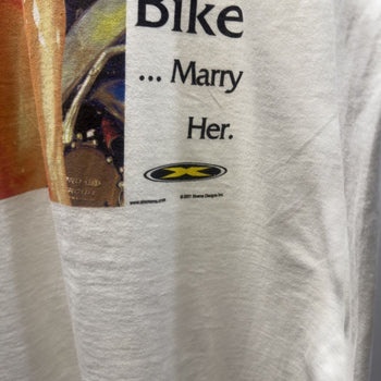Vintage 2000s Wash Your Bike Girl Tee