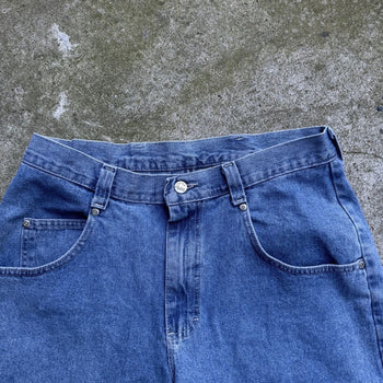 1990s LEE PIPES BAGGY DENIM SKATER JEAN SHORTS JORTS