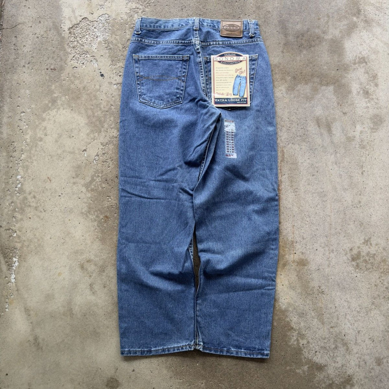 2000S SONOMA LOOSE FIT BAGGY BLUE DENIM JEANS