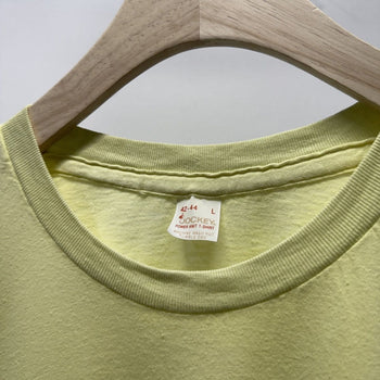 Vintage 1990s Made in USA Pale Yellow Blank Tee