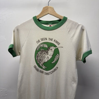Vintage 1970s New Zealand Kiwi Bird Ringer Tee