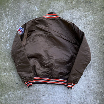 1990s CLEVELAND BROWNS NFL SATIN STARTER JACKET