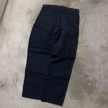 Pantalones de carpintero holgados de lona negra Dickies de los años 2000