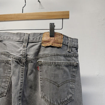 Vintage 1980s Levi's 501 Made in USA Faded Distressed Grey Jeans