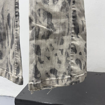 2000s Y2K Women's Blue Asphalt Washed Filthy Flare Jeans Grunge