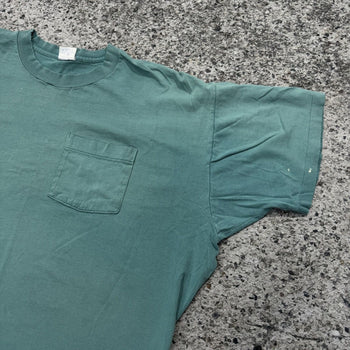 1990s Single Stitched Faded Thrashed Pocket Tee Oversized
