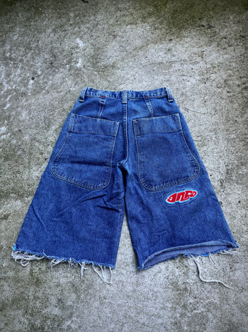 1990s JNCO JEANS HYPNOTIX SHORTS CUT THRASHED